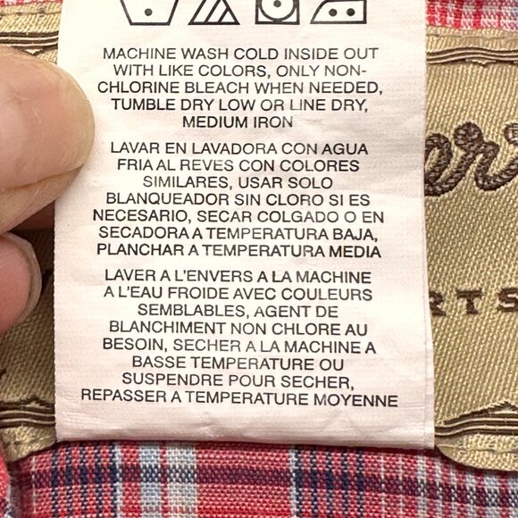 Wrangler Western Plaid Pearl Snap Shirt Men’s 2XL Red Short Sleeve Cowboy Style - Picture 4 of 10